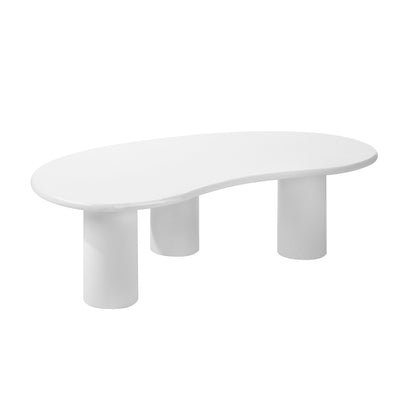 Oikiture Coffee Table Side Tables Living Room Irregular White-Coffee Tables-PEROZ Accessories