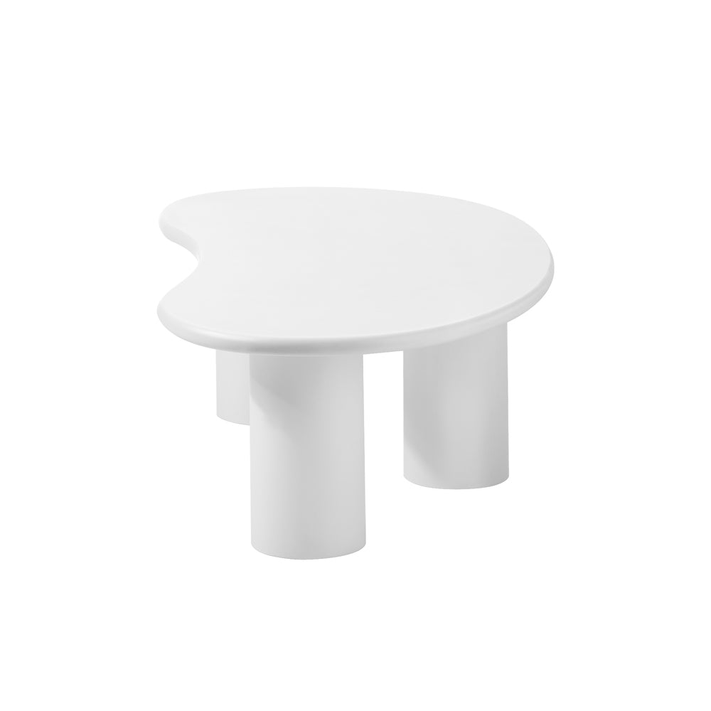Oikiture Coffee Table Side Tables Living Room Irregular White-Coffee Tables-PEROZ Accessories