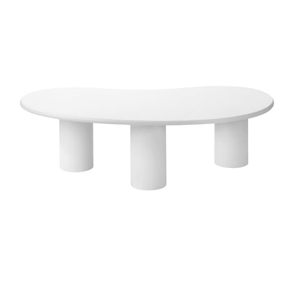 Oikiture Coffee Table Side Tables Living Room Irregular White-Coffee Tables-PEROZ Accessories