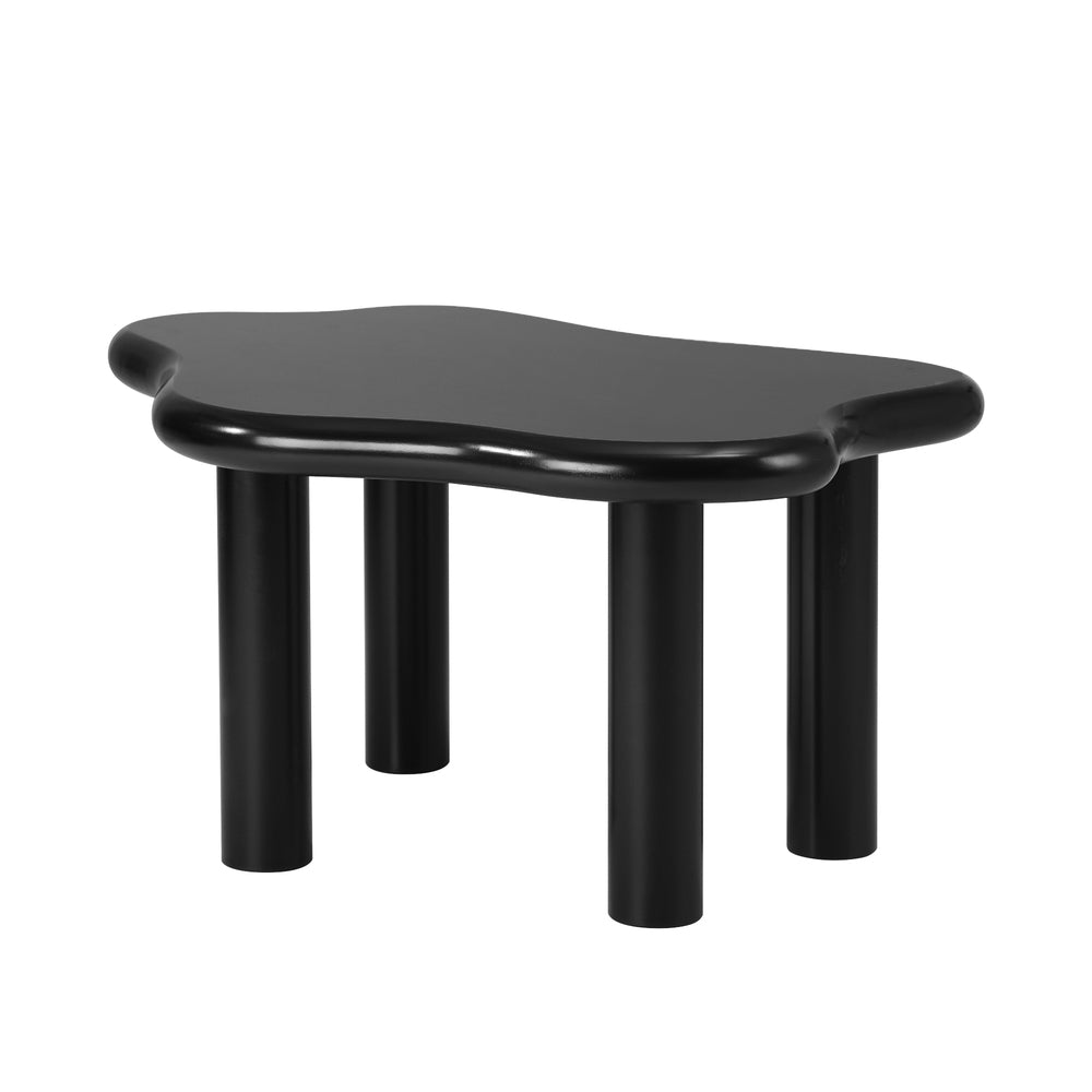 Oikiture Coffee Table Side Tables Black Irregular-Coffee Tables-PEROZ Accessories