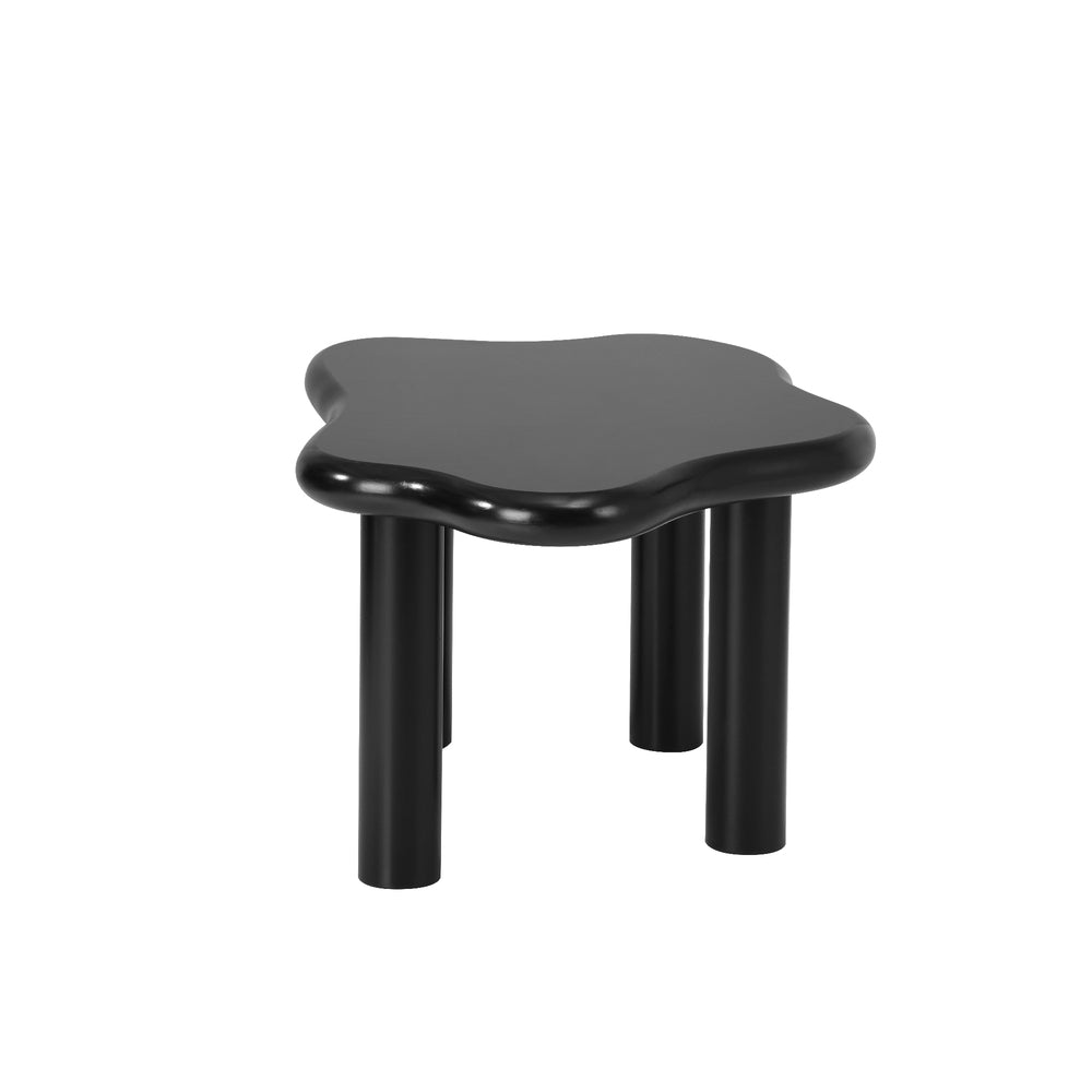 Oikiture Coffee Table Side Tables Black Irregular-Coffee Tables-PEROZ Accessories