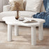 Oikiture Coffee Table Side Tables Living Room White Irregular-Coffee Tables-PEROZ Accessories