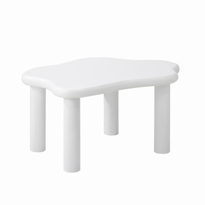 Oikiture Coffee Table Side Tables Living Room White Irregular-Coffee Tables-PEROZ Accessories