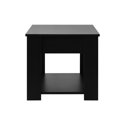 Oikiture Coffee Table with Lift Up Top and Storage Space, Wooden Side Table Black-Coffee Tables-PEROZ Accessories