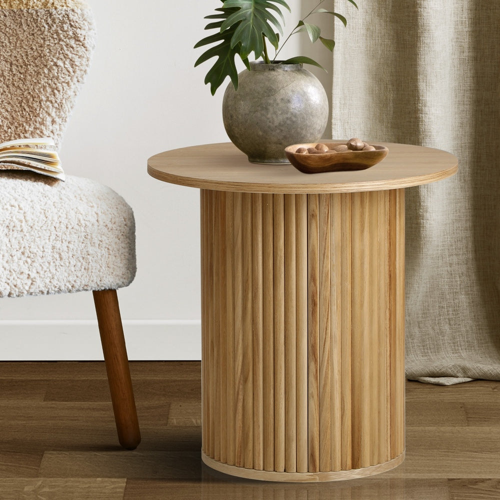 Oikiture Coffee Table Side End Tables Natural-Coffee Table-PEROZ Accessories