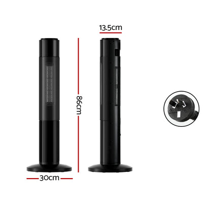 Devanti Ceramic Tower Heater 3D Flame 2000W-Heaters-PEROZ Accessories