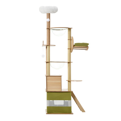 Alopet Cat Tree Tower Scratching Post 196cm Condo House Bed Furniture-Cat Tree-PEROZ Accessories
