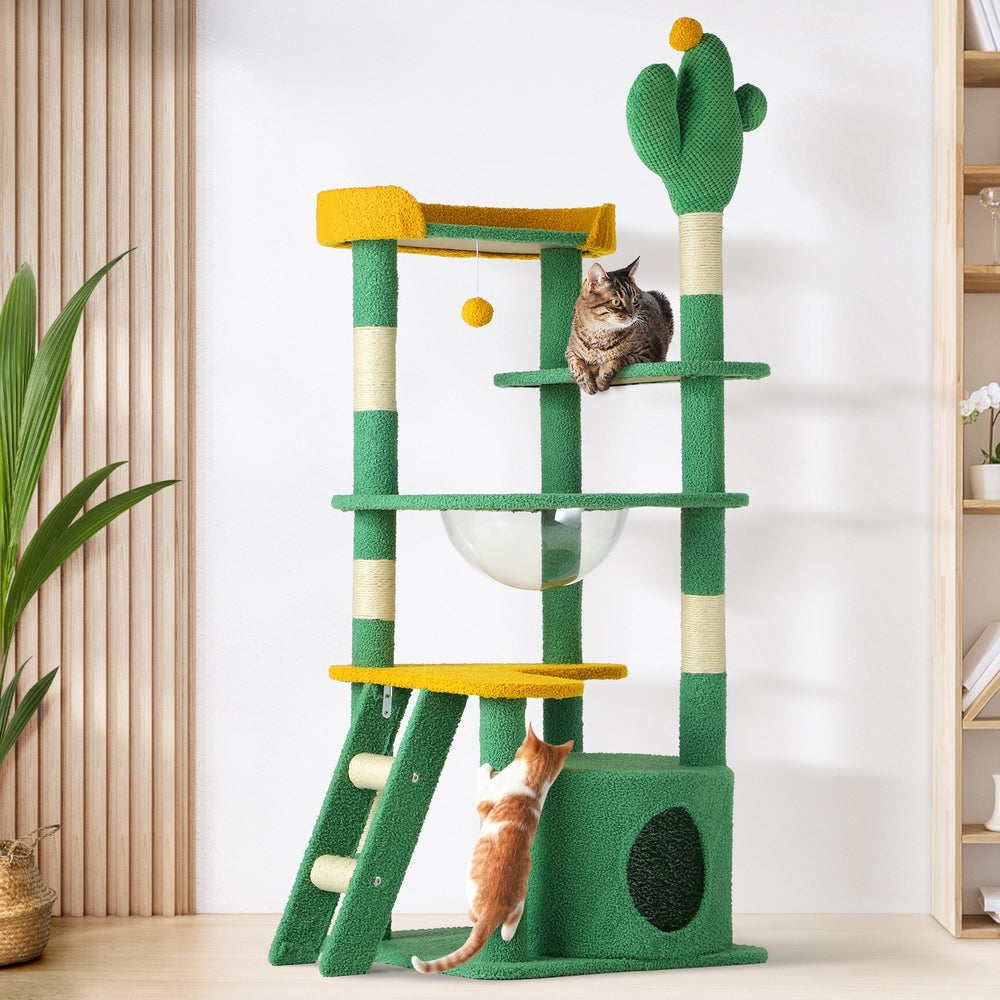 Alopet Cat Tree Tower Scratching Post 144cm Pet Condo House Furniture Scratcher-Cat Trees-PEROZ Accessories