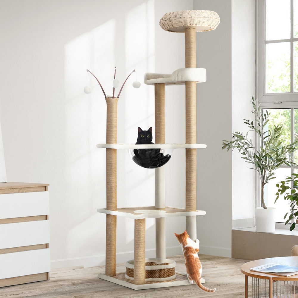 Alopet Cat Tree Rattan Cat Scratching Post 164CM-Cat Tree-PEROZ Accessories