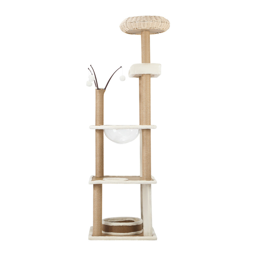 Alopet Cat Tree Rattan Cat Scratching Post 164CM-Cat Tree-PEROZ Accessories