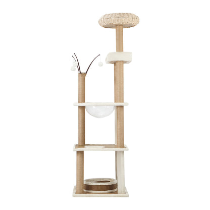 Alopet Cat Tree Rattan Cat Scratching Post 164CM-Cat Tree-PEROZ Accessories