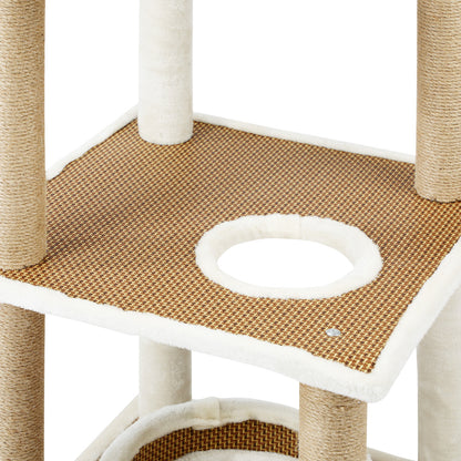 Alopet Cat Tree Rattan Cat Scratching Post 164CM-Cat Tree-PEROZ Accessories