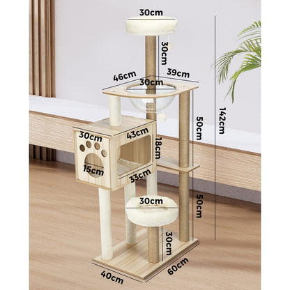 Alopet Cat Tree Tower Scratching Post Scratcher Cats Condo House Bed Furniture-Cat Trees-PEROZ Accessories