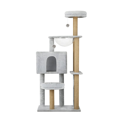 Alopet 140cm Cat Tree, Grey Cat Tower Cat Scratching Post-Cat Trees-PEROZ Accessories