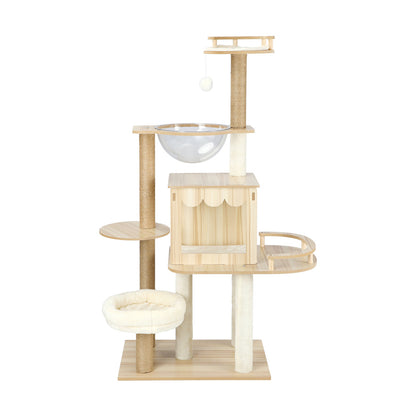 Alopet Cat Tree 131cm Cat Tower with Cat Scratching Post and Cat Condo-Cat Trees-PEROZ Accessories