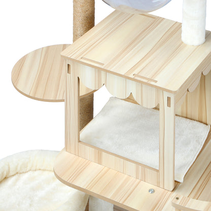 Alopet Cat Tree 131cm Cat Tower with Cat Scratching Post and Cat Condo-Cat Trees-PEROZ Accessories