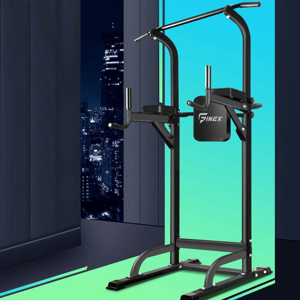 Finex Power Tower Chin Up Bar Station Weight Bench Push Pull Up Knee Raise Gym-Chin Up Tower-PEROZ Accessories