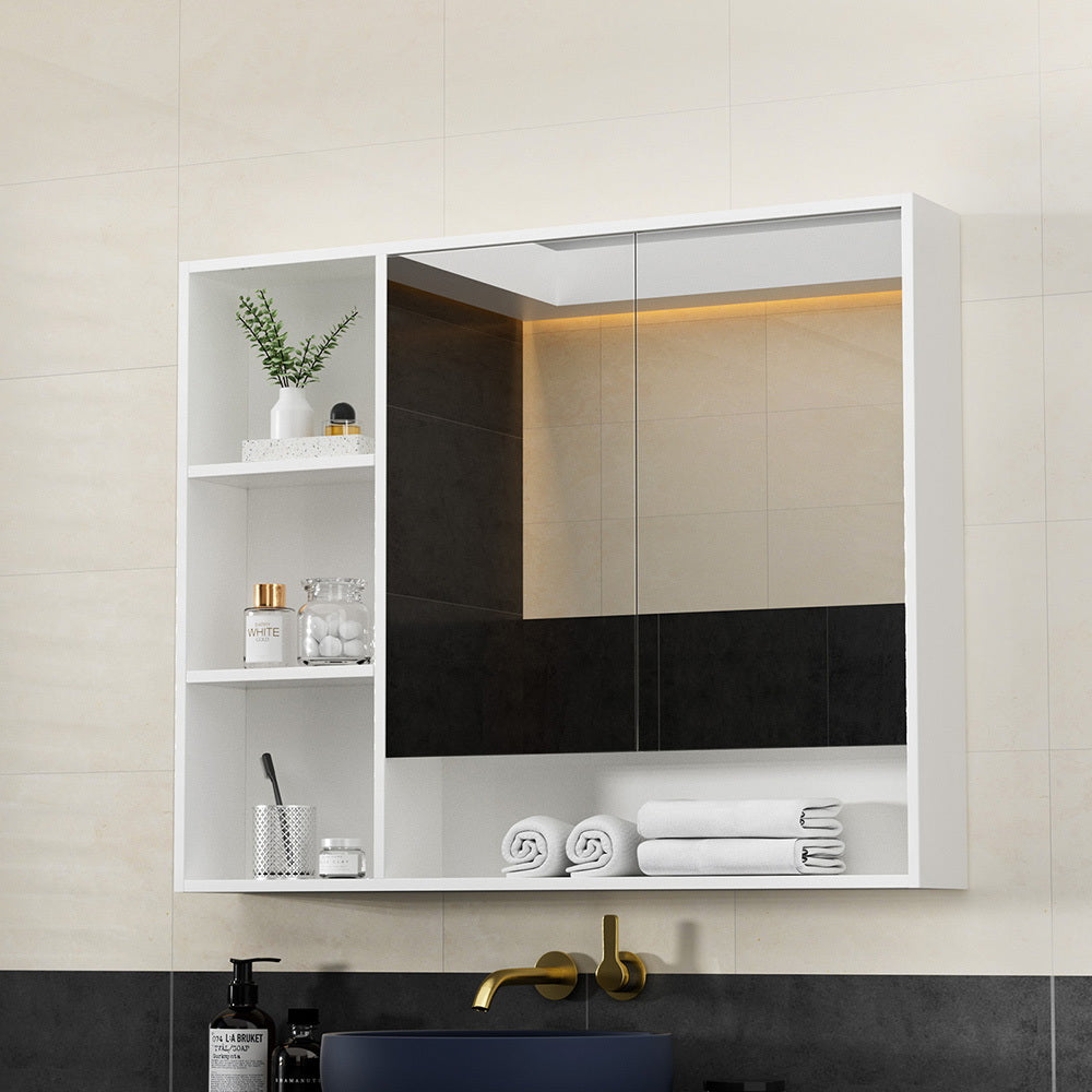 Cefito Bathroom Mirror Cabinet 100CM Vanity Medicine Wall Mounted Storage White-Furniture > Bathroom > Bathroom Cabinets, Cupboards &amp; Storage-PEROZ Accessories