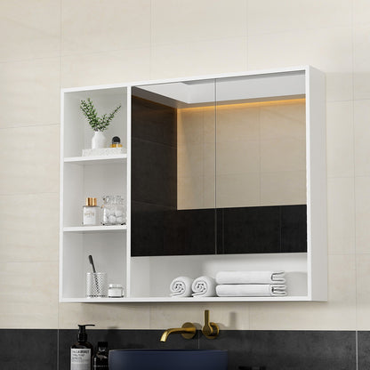 Cefito Bathroom Mirror Cabinet 100CM Vanity Medicine Wall Mounted Storage White-Furniture > Bathroom > Bathroom Cabinets, Cupboards &amp; Storage-PEROZ Accessories