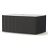 Cefito Vanity Unit 900mm Bathroom Cabinet Storage Wall Hung Grooved Timber Black-Furniture > Bathroom > Vanity Units-PEROZ Accessories