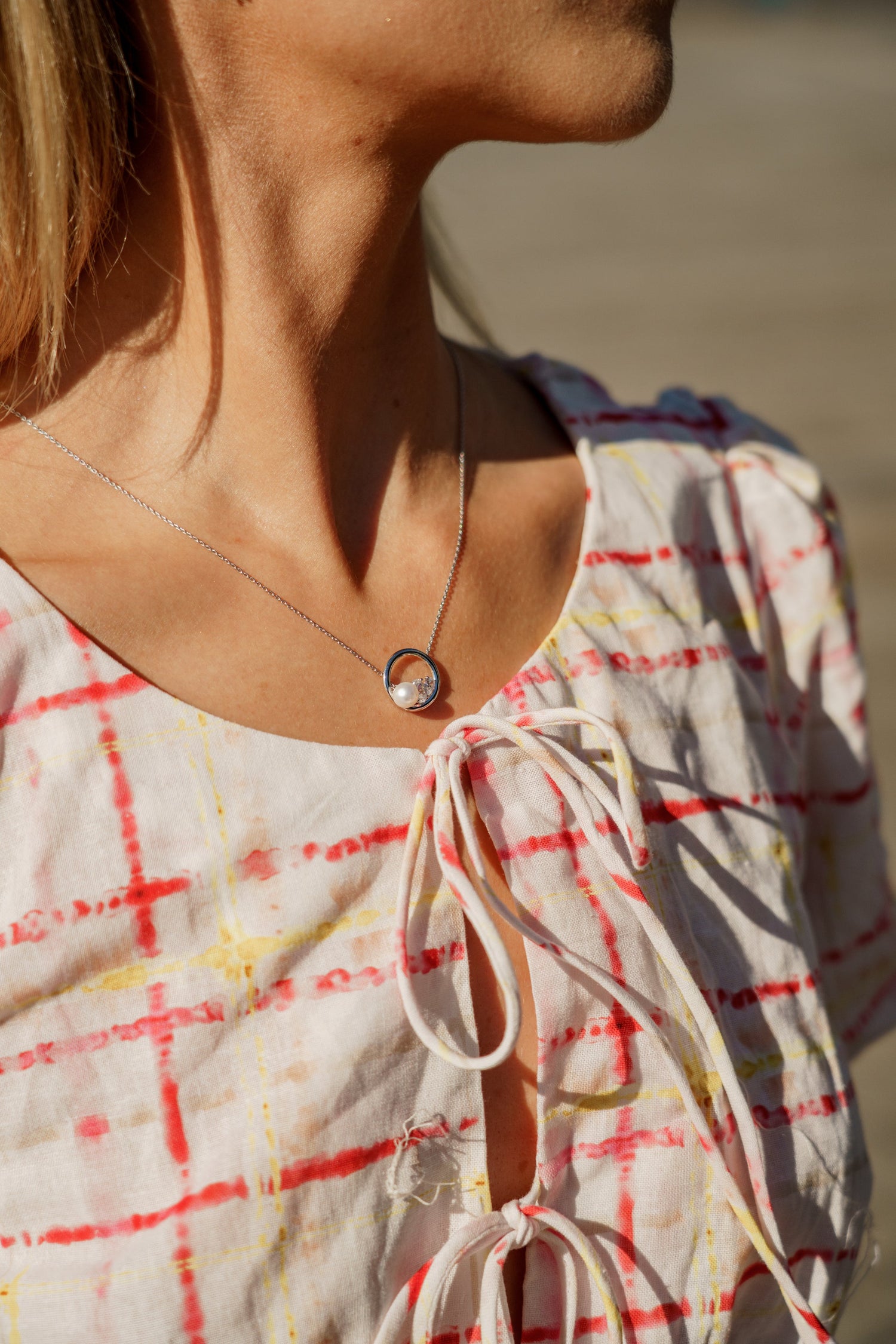 CHIC NOEL FRESHWATER PEARL LARIAT SILVER-PEROZ Accessories