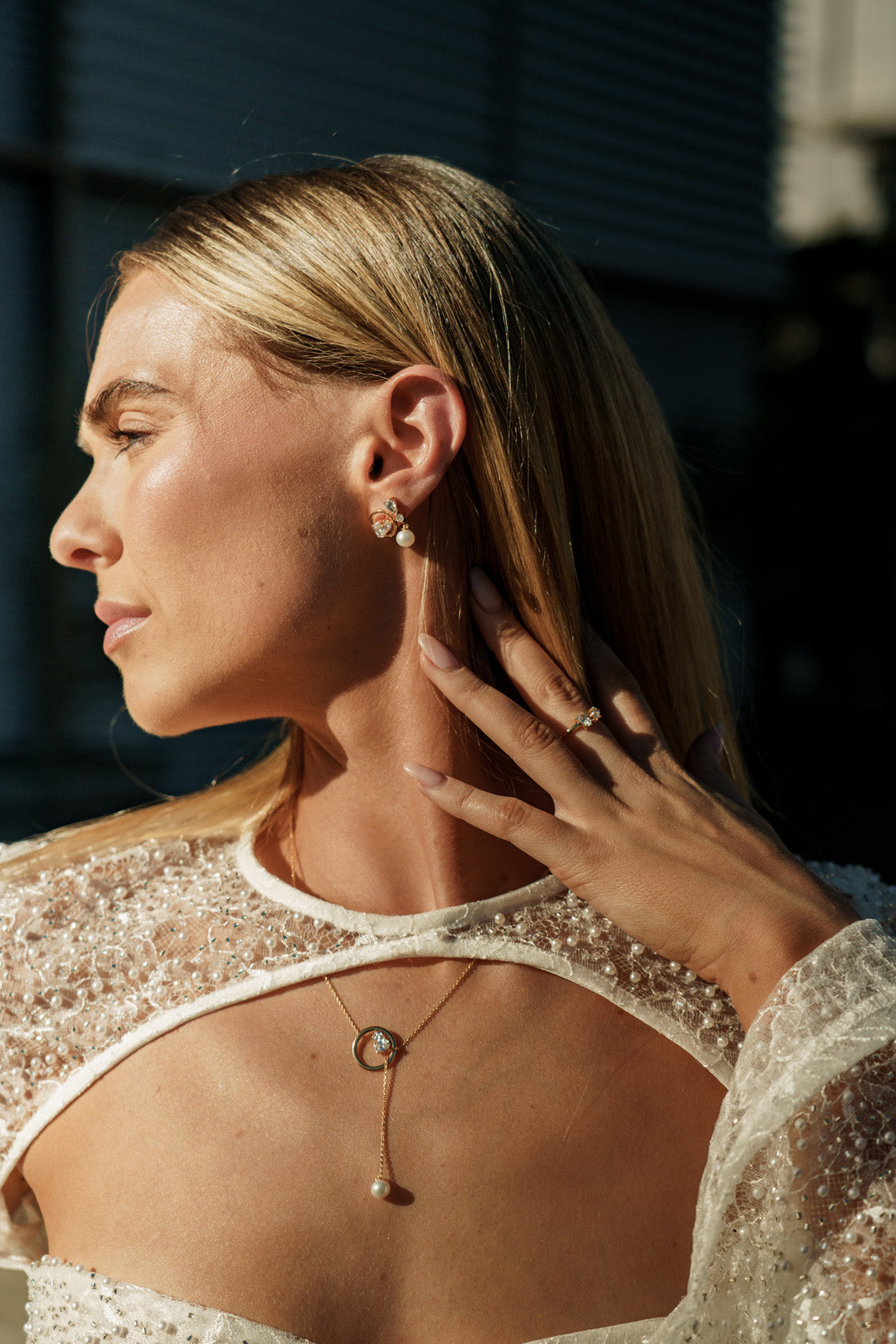 CHIC NOEL FRESHWATER PEARL PYRMONT EARRINGS GOLD-PEROZ Accessories