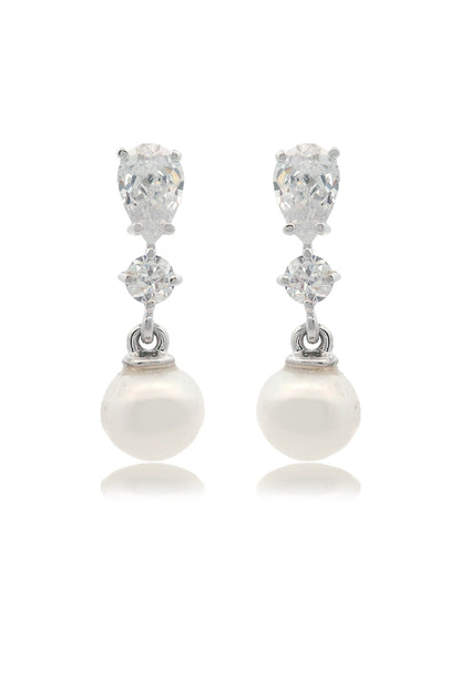 CHIC NOEL FRESHWATER PEARL PYRMONT EARRINGS SILVER-PEROZ Accessories