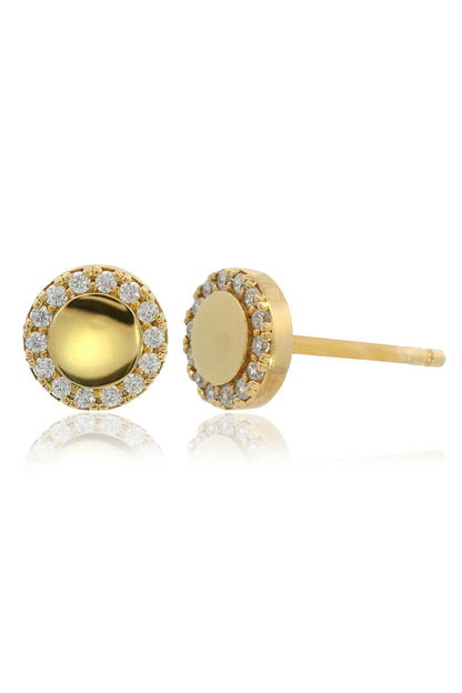 CHIC NOEL HIGH SHINE STUD EARRINGS GOLD-PEROZ Accessories