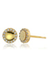 CHIC NOEL HIGH SHINE STUD EARRINGS GOLD-PEROZ Accessories