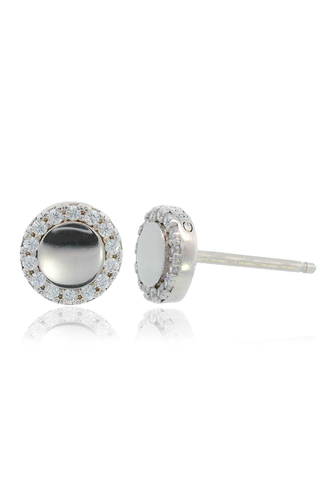 CHIC NOEL HIGH SHINE STUD EARRINGS SILVER-PEROZ Accessories