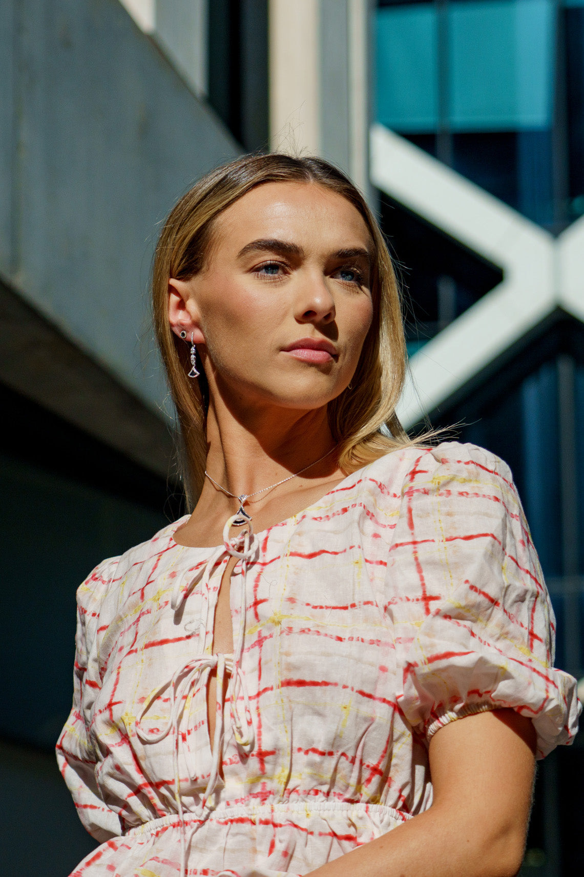 CHIC NOEL HIGH SHINE STUD EARRINGS SILVER-PEROZ Accessories