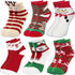 Christmas Socks - 6 Pairs Cozy Warm Fluffy Plush Bed Socks for Women, Girls - Cute Coral Fleece Xmas Indoor-Occasions > Christmas > Christmas Clothing-PEROZ Accessories