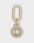Letter D Charm With Oval Hinge Ring Clip-Accessories-PEROZ Accessories