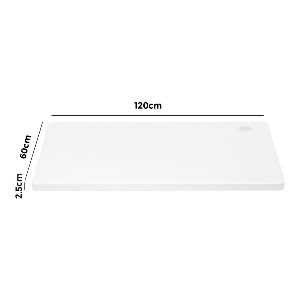 Oikiture Standing Desk Board Adjustable Sit Stand Desk Top Computer Table White-Office Desks-PEROZ Accessories