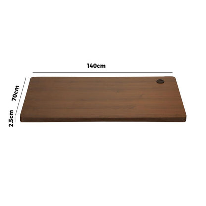 Oikiture Standing Desk Top Adjustable Electric Desk Board Computer Table Walnut-Office Desks-PEROZ Accessories
