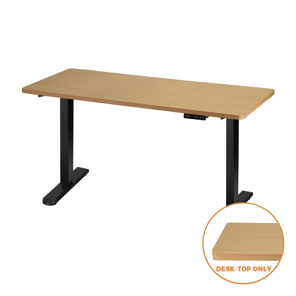 OIKITURE 160cm Standing Desk Top Adjustable Tabletop Sit Stand Desk Top Oak-Office Desks-PEROZ Accessories
