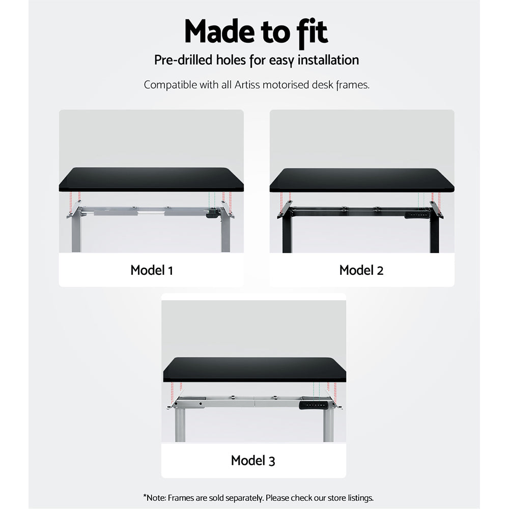 Artiss Standing Desk Top Black 120CM-Office Desks-PEROZ Accessories