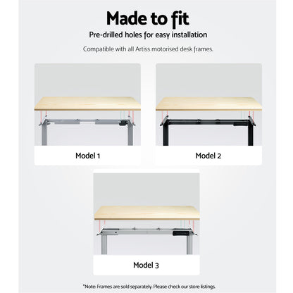 Artiss Standing Desk Top White Oak 120CM-Furniture &gt; Office &gt; Desks-PEROZ Accessories