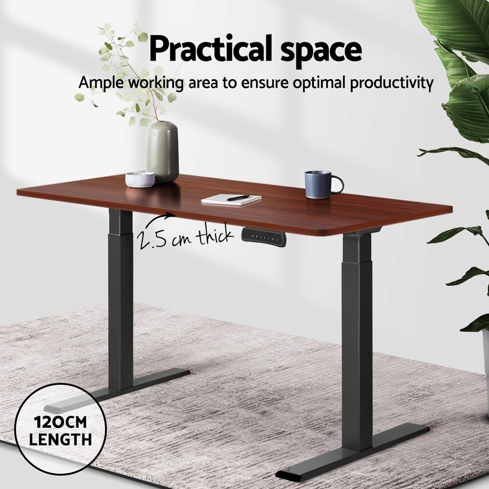 Artiss Standing Desk Top Walnut 120CM-Furniture &gt; Office &gt; Desks-PEROZ Accessories