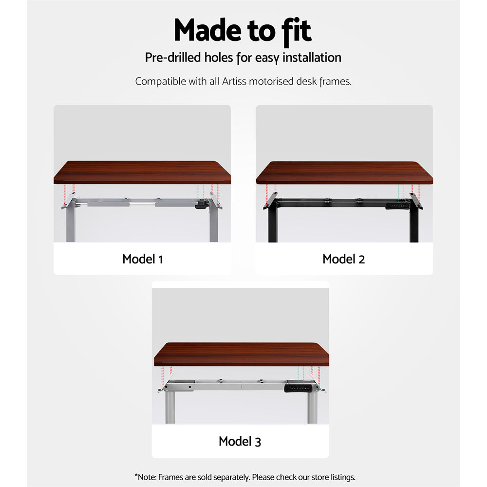Artiss Standing Desk Top Walnut 120CM-Furniture &gt; Office &gt; Desks-PEROZ Accessories