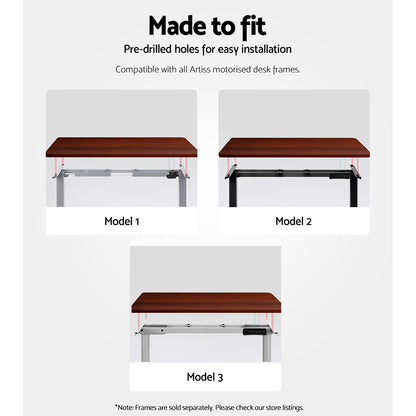 Artiss Standing Desk Top Walnut 120CM-Furniture &gt; Office &gt; Desks-PEROZ Accessories