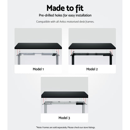 Artiss Standing Desk Top Black 140CM-Furniture &gt; Office &gt; Desks-PEROZ Accessories