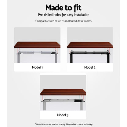 Artiss Standing Desk Top Walnut 140CM-Furniture > Office > Desks-PEROZ Accessories