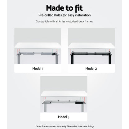 Artiss Standing Desk Top White 140CM-Furniture &gt; Office &gt; Desks-PEROZ Accessories