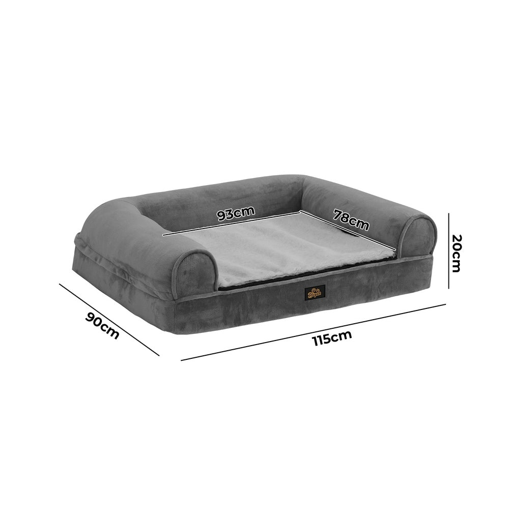 Alopet Dog Bed Orthopedic Memory Foam Washable Cushion X Large-Dog Beds-PEROZ Accessories