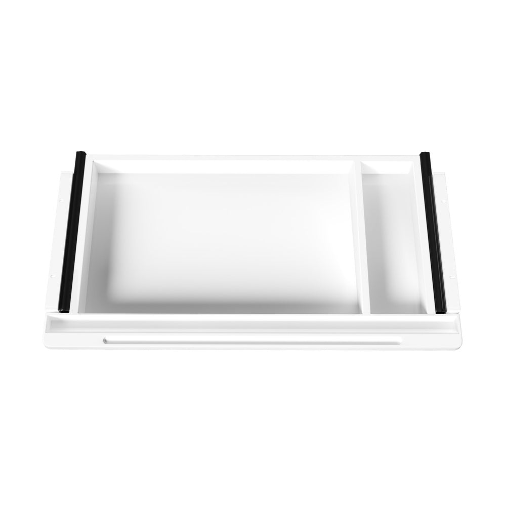 Oikiture Under Desk Drawer Pull-Out Drawer Sliding Tray White-Desk Drawer-PEROZ Accessories