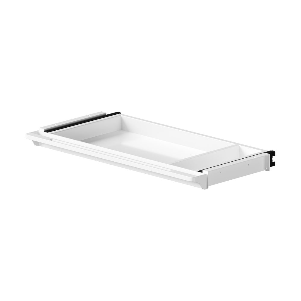 Oikiture Under Desk Drawer Pull-Out Drawer Sliding Tray White-Desk Drawer-PEROZ Accessories