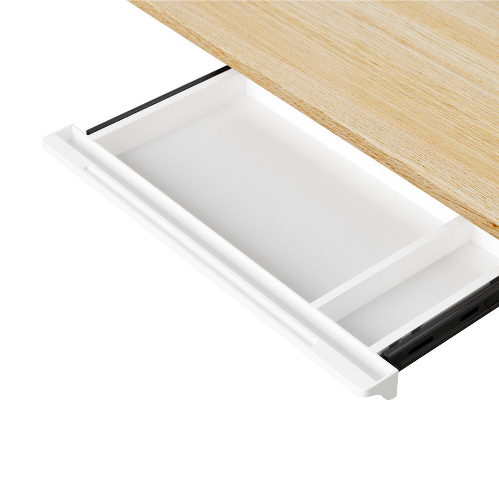 Oikiture Under Desk Drawer Pull-Out Drawer Sliding Tray White-Desk Drawer-PEROZ Accessories