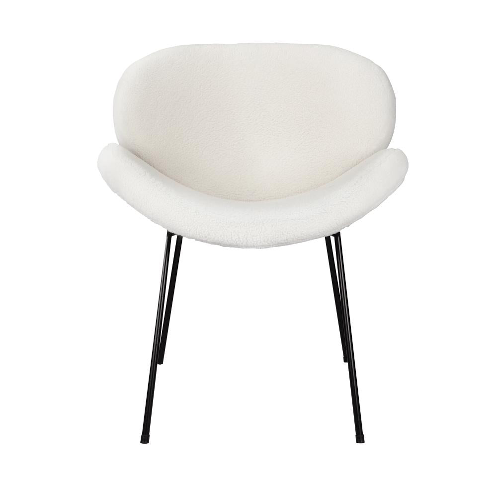 Oikiture 2PCS Armchair Dining Chair Accent Chairs Tub Armchairs Sherpa White-Dining Chair-PEROZ Accessories