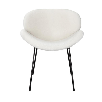 Oikiture 2PCS Armchair Dining Chair Accent Chairs Tub Armchairs Sherpa White-Dining Chair-PEROZ Accessories
